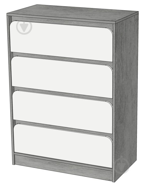 УЦЕНКА! Комод Lion. Арт-2 бетон/нимфея альба (УЦ №2847) - фото 1