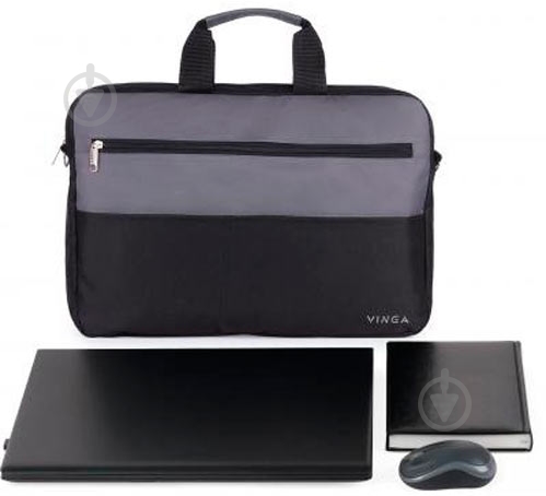 Сумка для ноутбука Vinga 15.6" black/grey (NB177GB) - фото 2 Сумка для ноутбука Vinga 15.6" black/grey (NB177GB) - фото 2