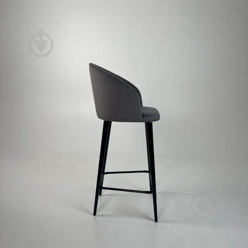 Стілець барний TWINSANN Milano 540x520x1150 мм чорний / темно-сірий - фото 2 Стілець барний TWINSANN Milano 540x520x1150 мм чорний / темно-сірий - фото 2