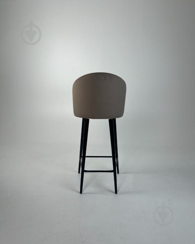 Стілець барний TWINSANN Milano 540x520x1150 мм чорний / коричневий - фото 3