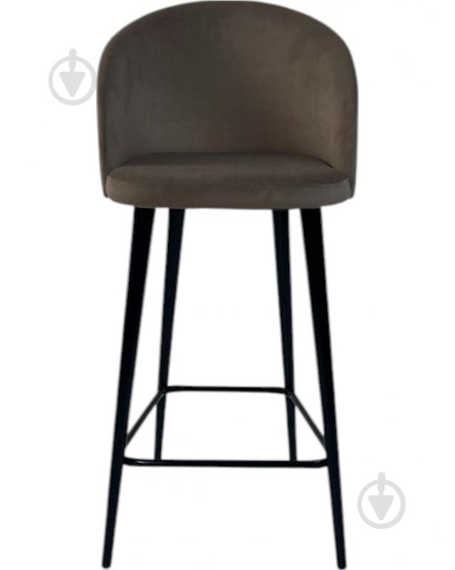 Стілець барний TWINSANN Milano 540x520x1150 мм чорний / коричневий - фото 1