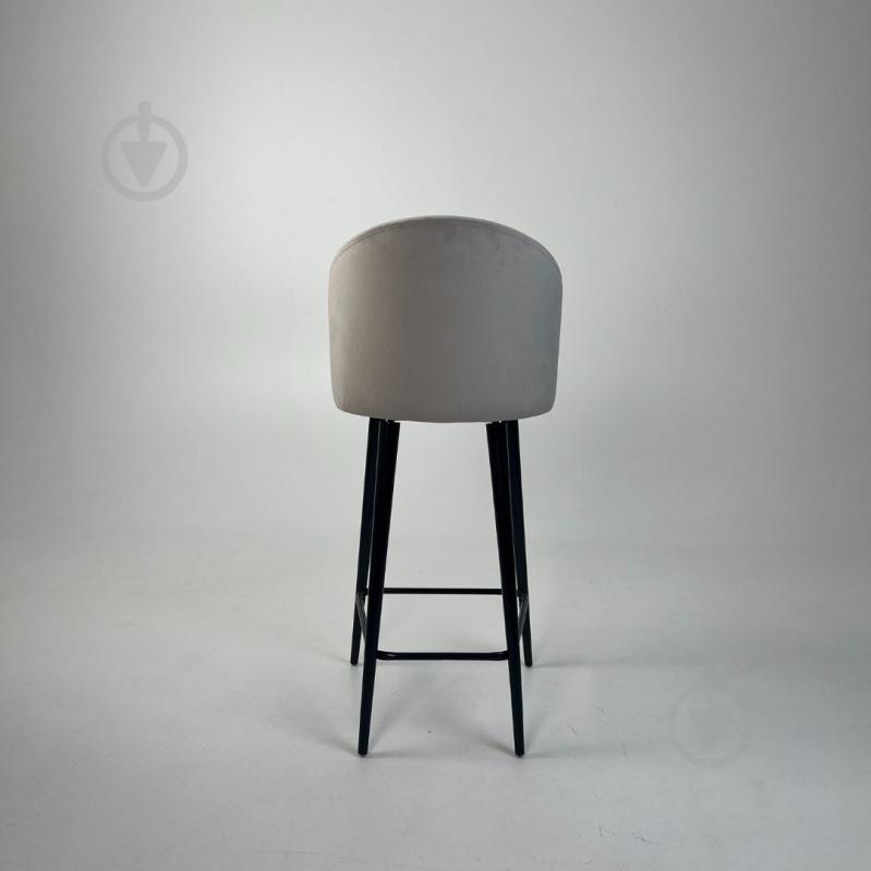 Стул барный TWINSANN Milano 540x520x1150 мм черный / светло-серый - фото 4