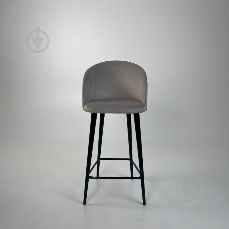 Стул барный TWINSANN Milano 540x520x1150 мм черный / светло-серый - фото 3