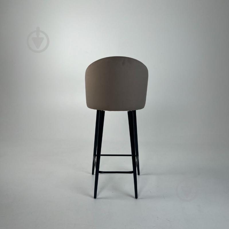 Стілець барний TWINSANN Milano 540x520x1150 мм чорний / бежевий - фото 4