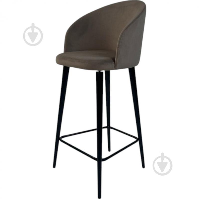 Стілець барний TWINSANN Milano 540x520x1150 мм чорний / бежевий - фото 1