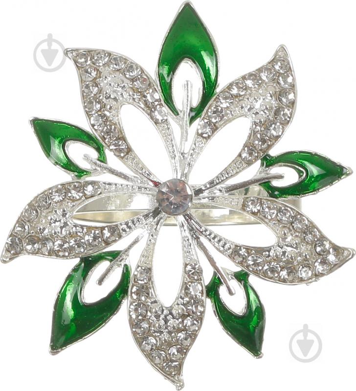 Кільце для серветок Diamond Green Flower YQU9166-2 - фото 2