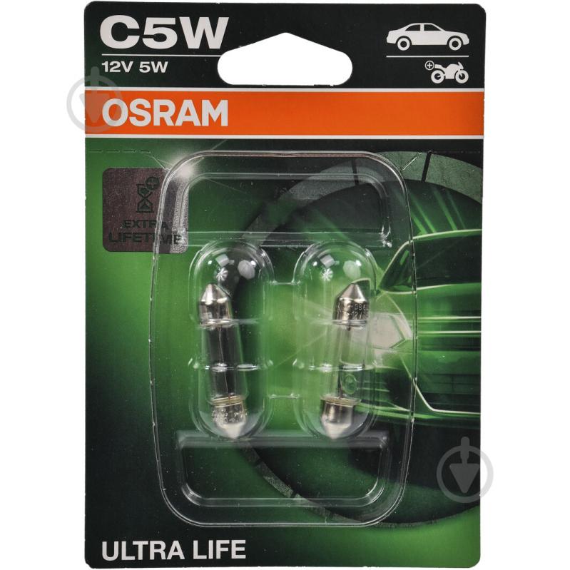 Автолампа розжарювання Osram Ultra Life C5W 2 шт.(OS 6418 ULT_02B) - фото 1