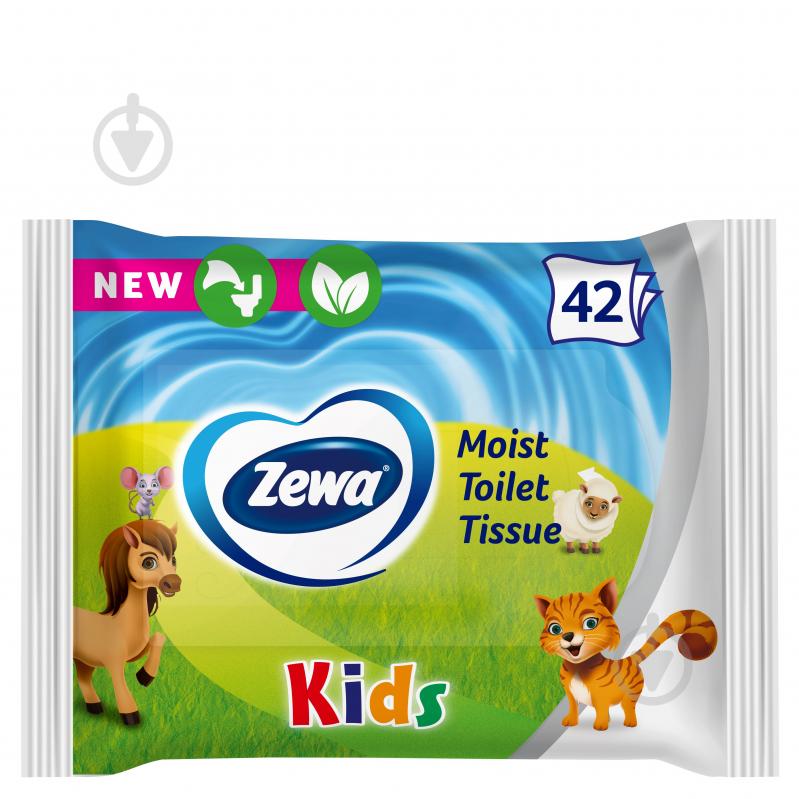 Влажная туалетная бумага Zewa Kids 42 шт. - фото 1