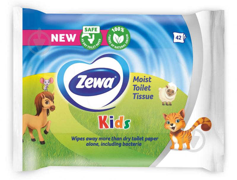 Вологий туалетний папір Zewa Kids 42 шт. - фото 2