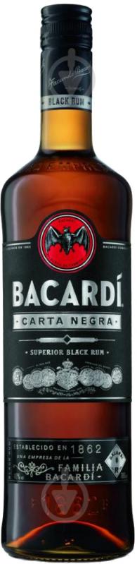 Ром Bacardi Carta Negra 4 года выдержки 0,5 л - фото 1