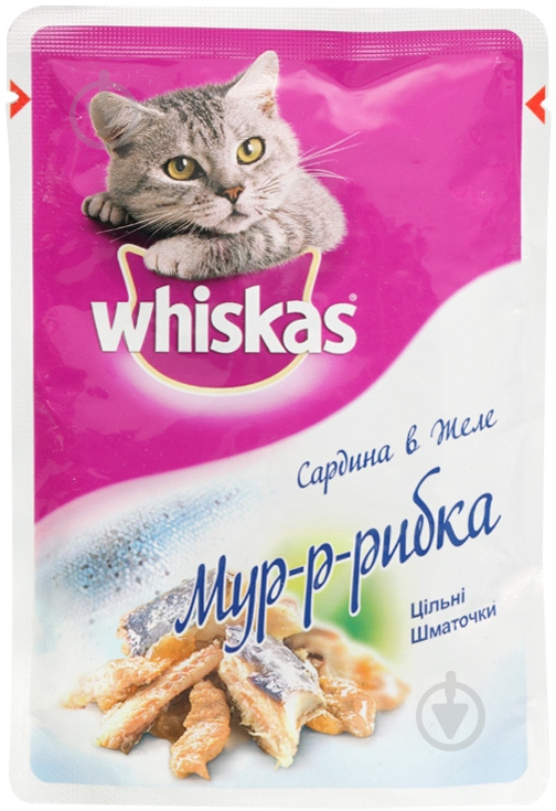 Корм Whiskas Мур-р-Рибка з цільними шматочками сардини в желе 7909 85 г - фото 1