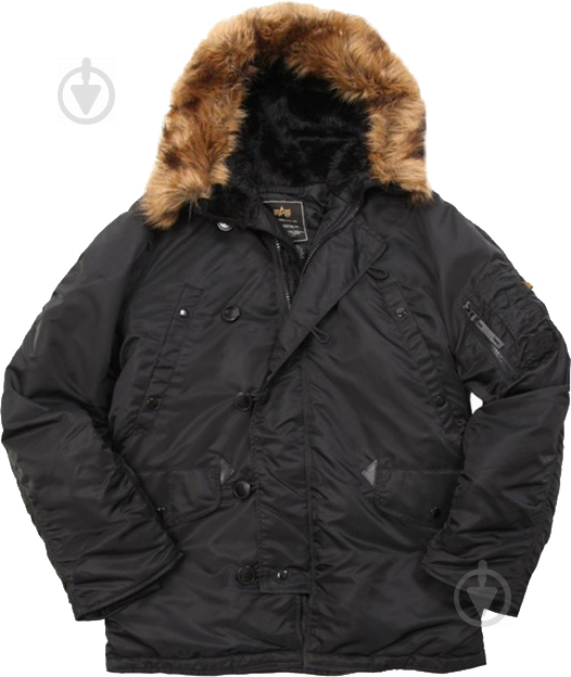 Куртка-парка чоловіча демісезонна Alpha Industries N-3B Parka р.M black - фото 1