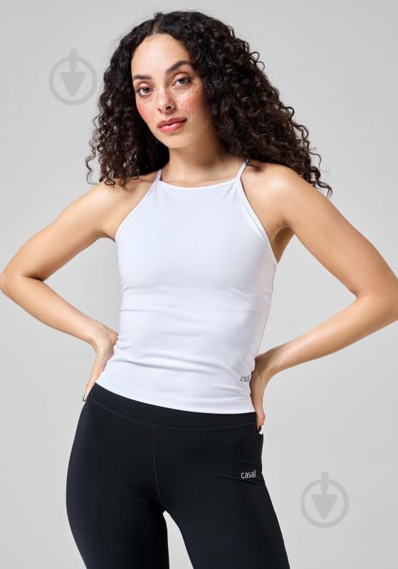 Футболка жін.  р.38 білий 23229-001 BUILT-IN-BRA HALTERNECK TANK WHITE,34 Casall SS24 - фото 2