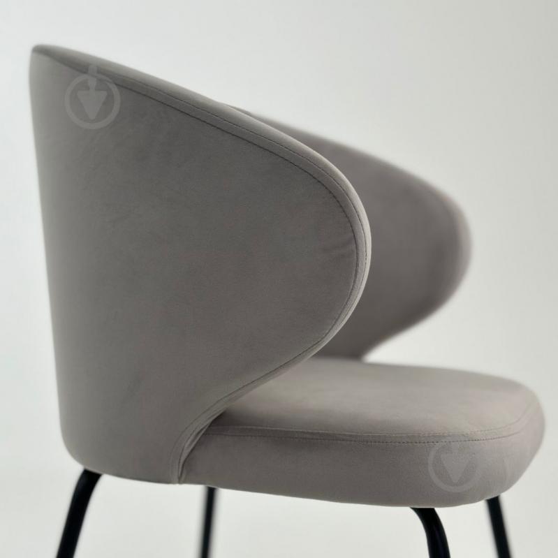 Стілець TWINSANN Matis (тканина жасмин 91) ніжки метал світло-сірий / чорний - фото 2