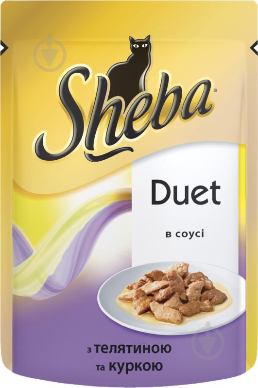 Корм Sheba Duet з телятиною і куркою в соусі 7921 85 г - фото 1