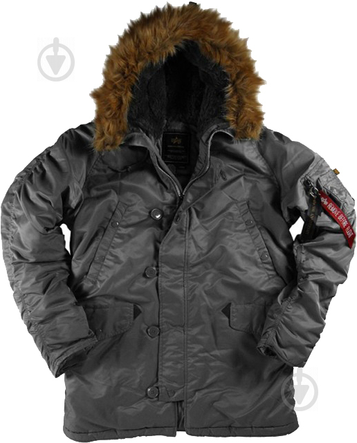 Куртка-парка чоловіча демісезонна Alpha Industries N-3B Parka р.XXL grey - фото 2