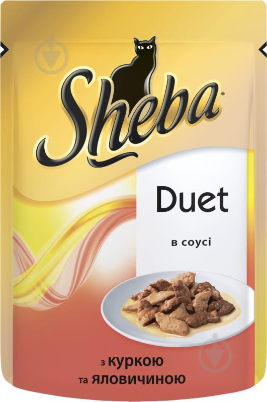 Корм Sheba Duet з куркою і яловичиною в соусі 7923 85 г - фото 1