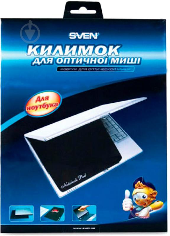 Килимок для миші Sven Notebook microfiber (HC01-03 black) - фото 2