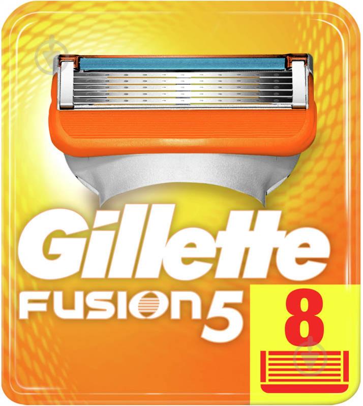 Сменный картридж Gillette Fusion 5 8 шт. - фото 1