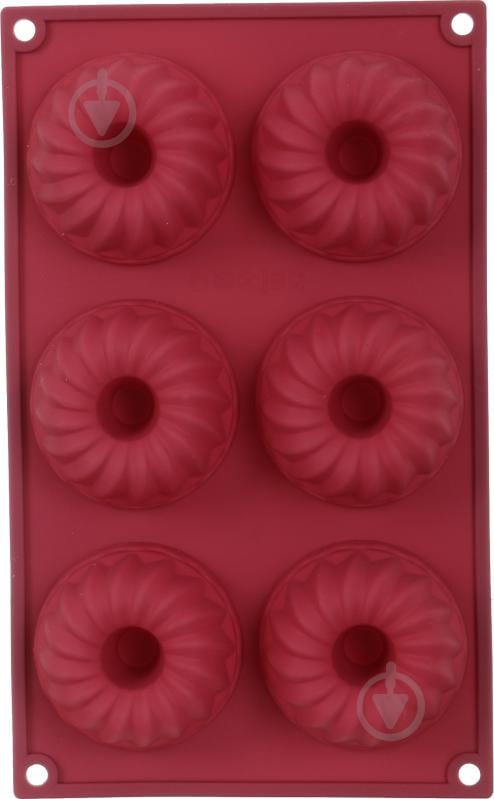 Форма для кексів Smart Kitchen by Flamberg Magic Ring з втулкою 32х18х2 см бордо - фото 3