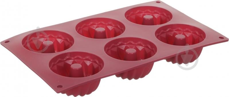 Форма для кексів Smart Kitchen by Flamberg Magic Ring з втулкою 32х18х2 см бордо - фото 1 Форма для кексів Smart Kitchen by Flamberg Magic Ring з втулкою 32х18х2 см бордо - фото 1