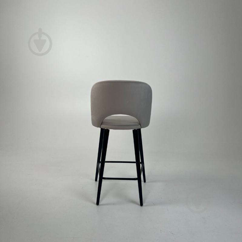 Стілець барний TWINSANN Маrk 580x500x980 мм чорний / світло-сірий - фото 4