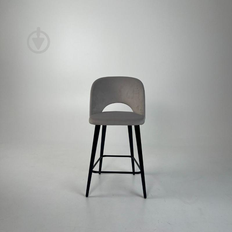 Стілець барний TWINSANN Маrk 580x500x980 мм чорний / світло-сірий - фото 3