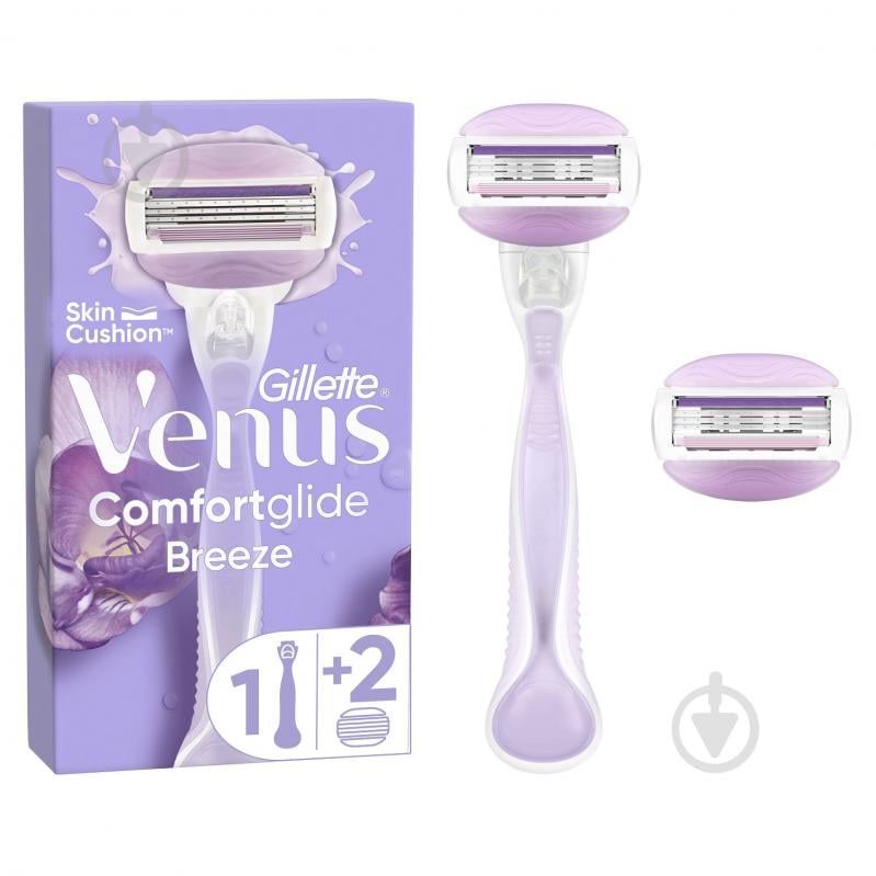 Станок для гоління Gillette Venus Breeze зі змінними картриджами 2 шт. - фото 1