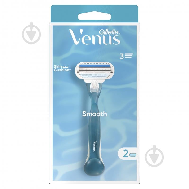 Станок для бритья Gillette Venus Smooth со сменными картриджами 2 шт. - фото 2