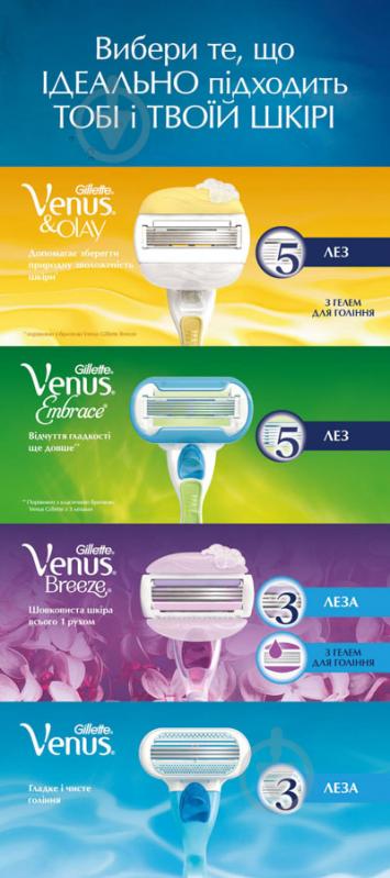 Станок для гоління Venus Extra Smooth Embrace зі змінними картриджами 2 шт. - фото 9