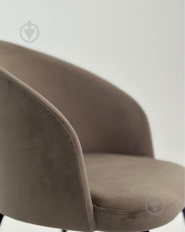 Стілець TWINSANN Мilano 540x520x840 мм (ніжки дерево) коричневий / чорний - фото 2