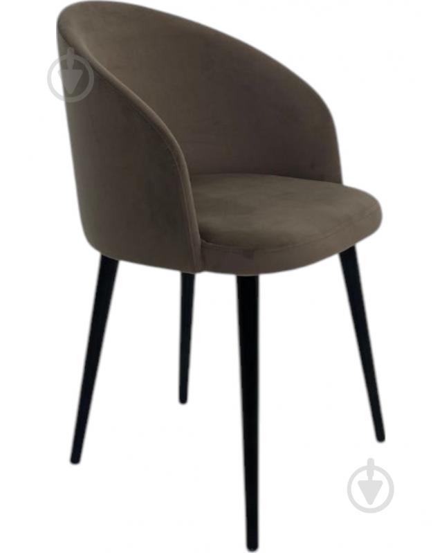 Стілець TWINSANN Мilano 540x520x840 мм (ніжки дерево) коричневий / чорний - фото 1