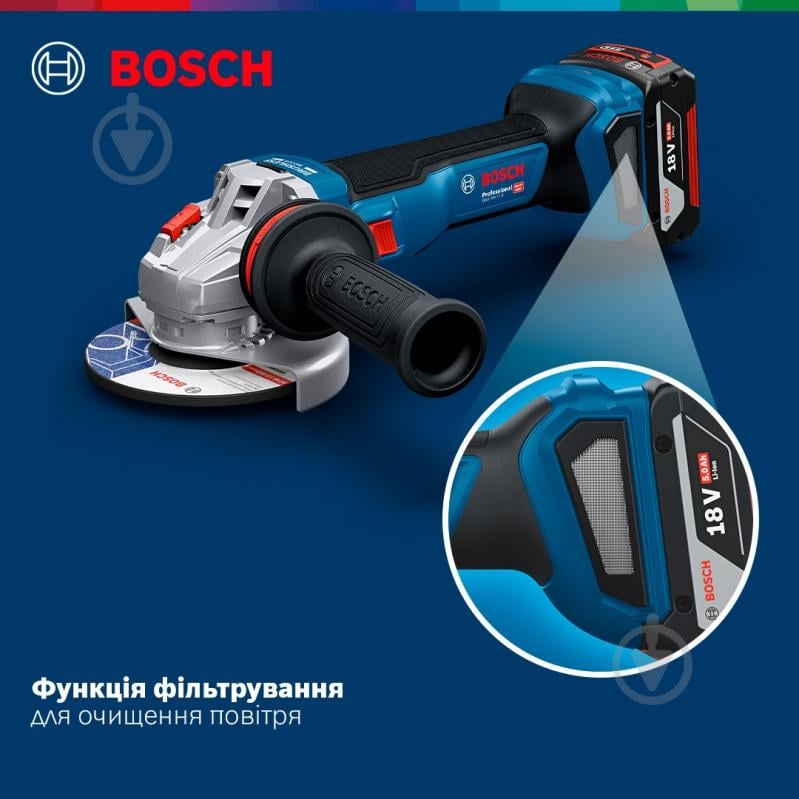 Болгарка (кутова шліфмашина) Bosch Professional GWS 18V-11 S 06019N4000 акумуляторна безщіткова - фото 5