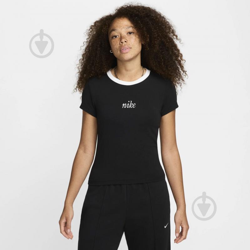 Футболка Nike W NSW NK CHLL KNT MD CRP WRS HF8819-010 р.XS черный - фото 1