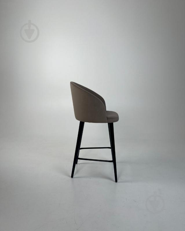 Стілець барний TWINSANN Milano 540x520x1030 мм чорний / коричневий - фото 2 Стілець барний TWINSANN Milano 540x520x1030 мм чорний / коричневий - фото 2