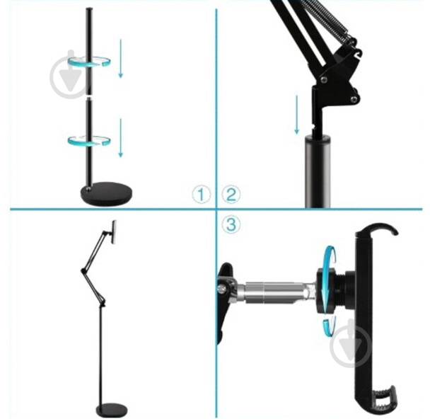 Держатель для планшета BC008 BeCover (704856) черный - фото 5