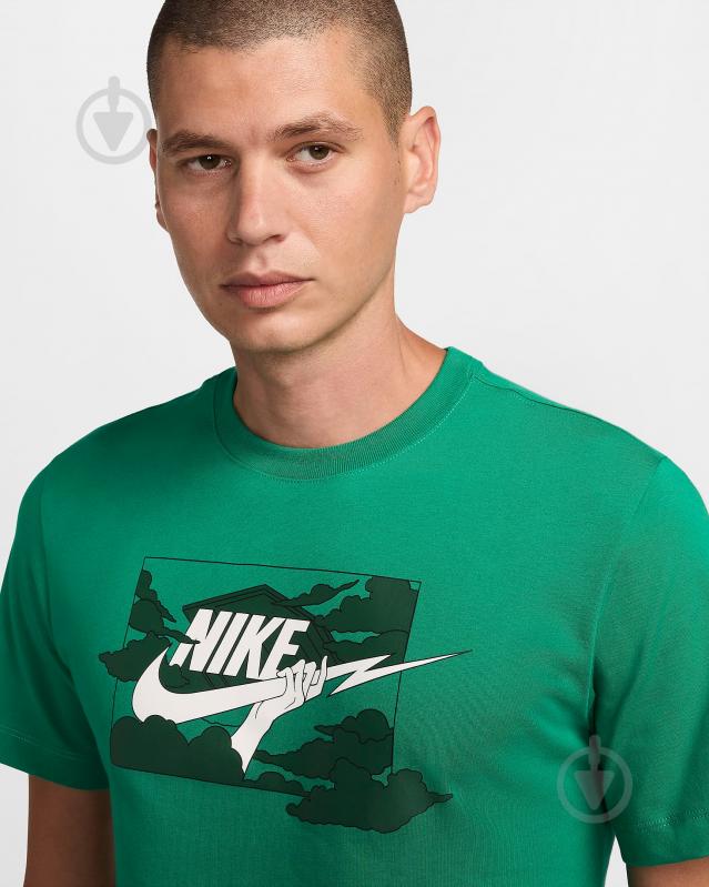 Футболка Nike M NSW TEE HBR SSNL CLUB FZ5419-365 р.2XL зеленый - фото 3