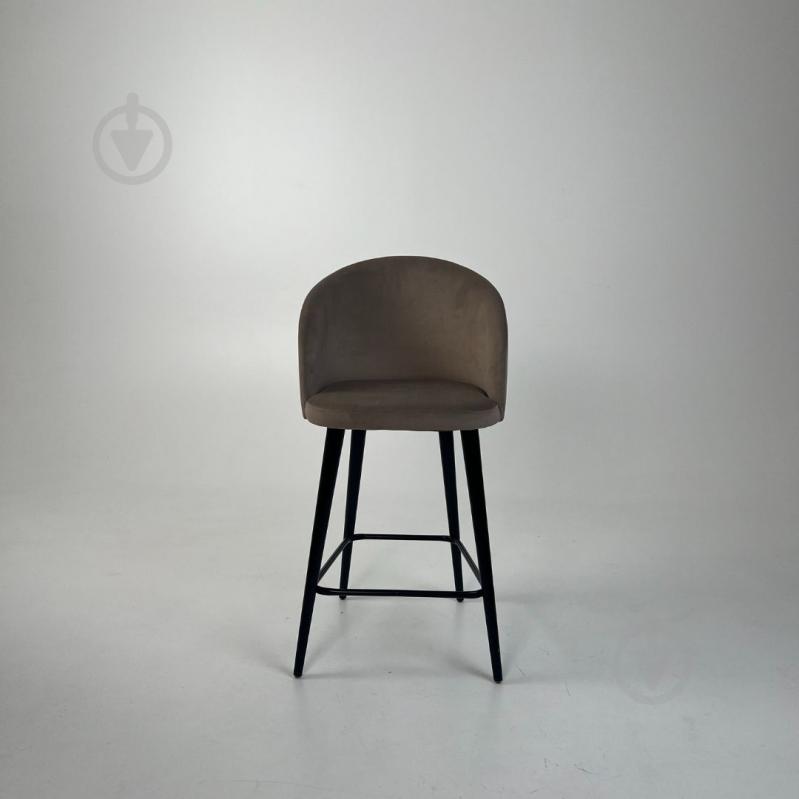 Стул барный TWINSANN Milano 540x520x1030 мм черный / бежевый - фото 3