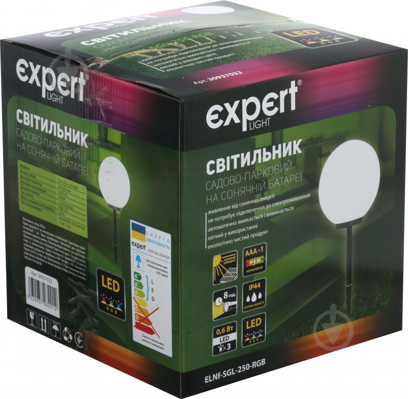 Светильник на солнечной батарее Expert ELNf-SGL-250-RGB 0,6 Вт IP44 белый - фото 2