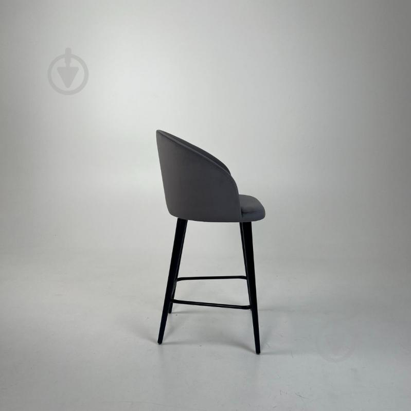 Стул барный TWINSANN Milano 540x520x1030 мм черный / темно-серый - фото 2 Стул барный TWINSANN Milano 540x520x1030 мм черный / темно-серый - фото 2