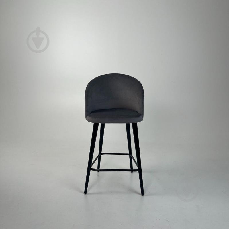 Стул барный TWINSANN Milano 540x520x1030 мм черный / темно-серый - фото 3 Стул барный TWINSANN Milano 540x520x1030 мм черный / темно-серый - фото 3