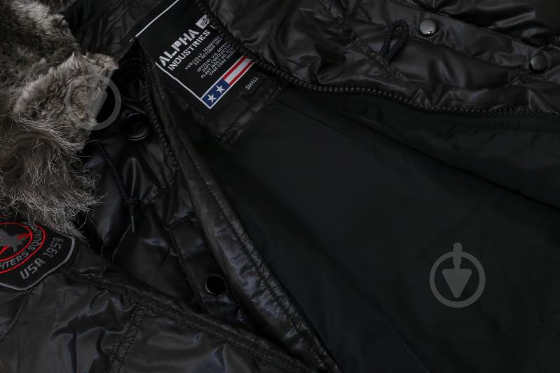 Куртка-парка мужская зимняя Alpha Industries N-3B Down р.M черная - фото 4