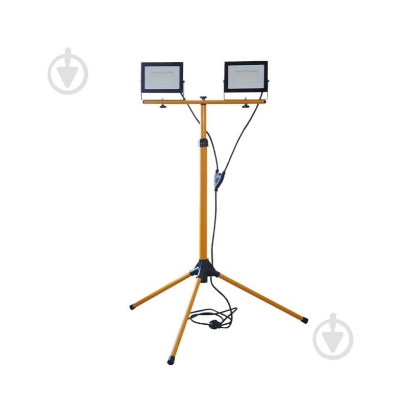 Прожектор светодиодный LED UEC Delta SLC2-TR 2х50Вт штатив 6500K 100 Вт IP65 черный/желтый SLC2-50-IP65-TR-B - фото 1 Прожектор светодиодный LED UEC Delta SLC2-TR 2х50Вт штатив 6500K 100 Вт IP65 черный/желтый SLC2-50-IP65-TR-B - фото 1