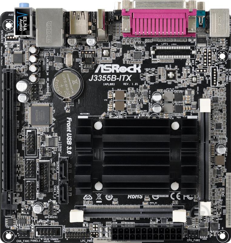 Материнская плата ASRock J3355B-ITX (Integrated CPU, SoC, mini ITX) - фото 3