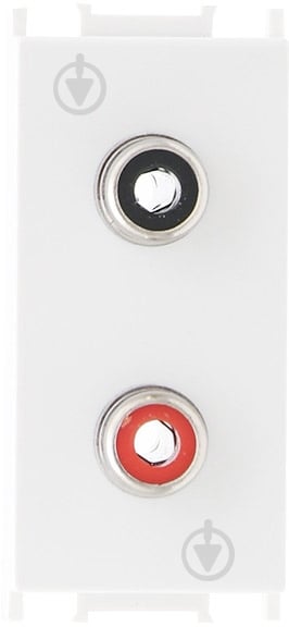 Розетка акустическая TEM Modul 2хRCA белый 4317695 - фото 1