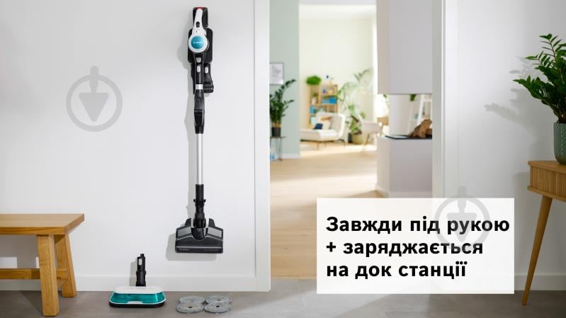 Пилосос акумуляторний Bosch Unlimited 7 ProHygienic Aqua BCS71HYG2 white - фото 6