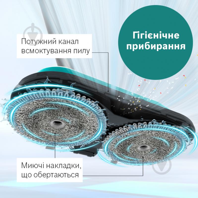 Пилосос акумуляторний Bosch Unlimited 7 ProHygienic Aqua BCS71HYG2 white - фото 4