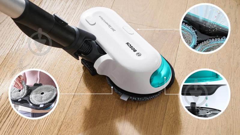 Пилосос акумуляторний Bosch Unlimited 7 ProHygienic Aqua BCS71HYG2 white - фото 23