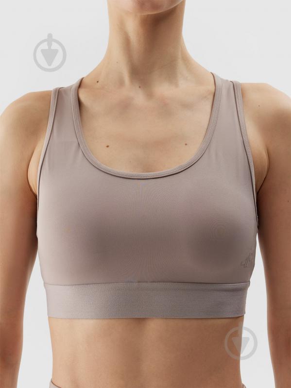 Бра 4F SPORT BRA F097 4FWSS24USBAF097-83S р.XS бежевий - фото 5