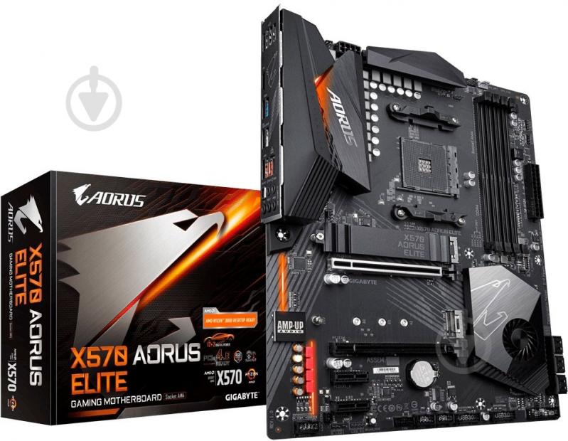 Материнская плата Gigabyte X570 AORUS ELITE (Socket AM4, AMD X570, ATX) - фото 6 Материнская плата Gigabyte X570 AORUS ELITE (Socket AM4, AMD X570, ATX) - фото 6